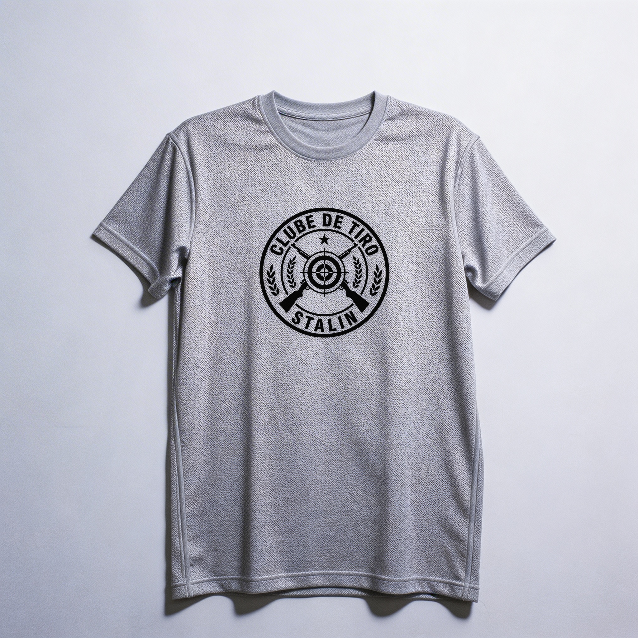 Camiseta_dry_fit_cinza_claro_que_isso_camarada_-_Clube_de_Tiro_Stalin | Clube de Tiro Stalin
