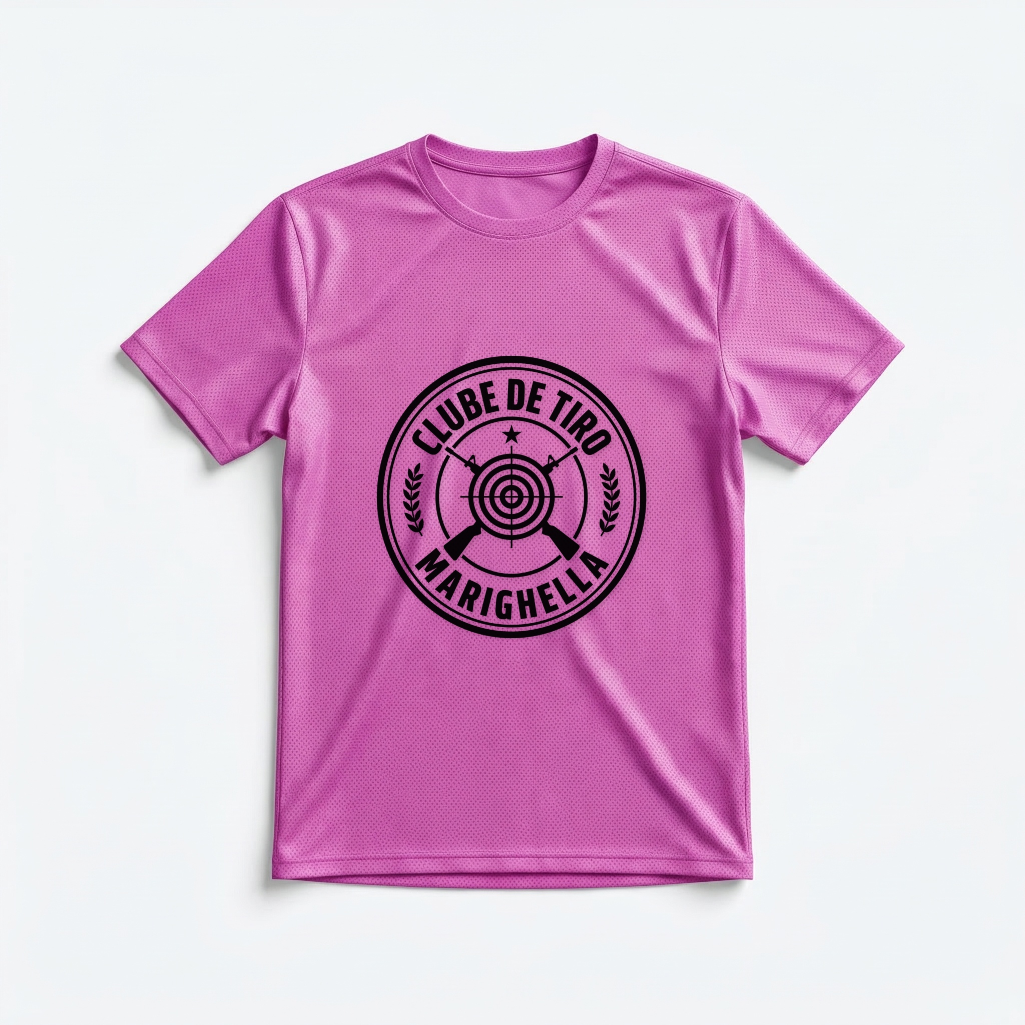 Camiseta_dry_fit_rosa_que_isso_camarada_-_Clube_de_Tiro_Marighella | Clube de Tiro Marighella