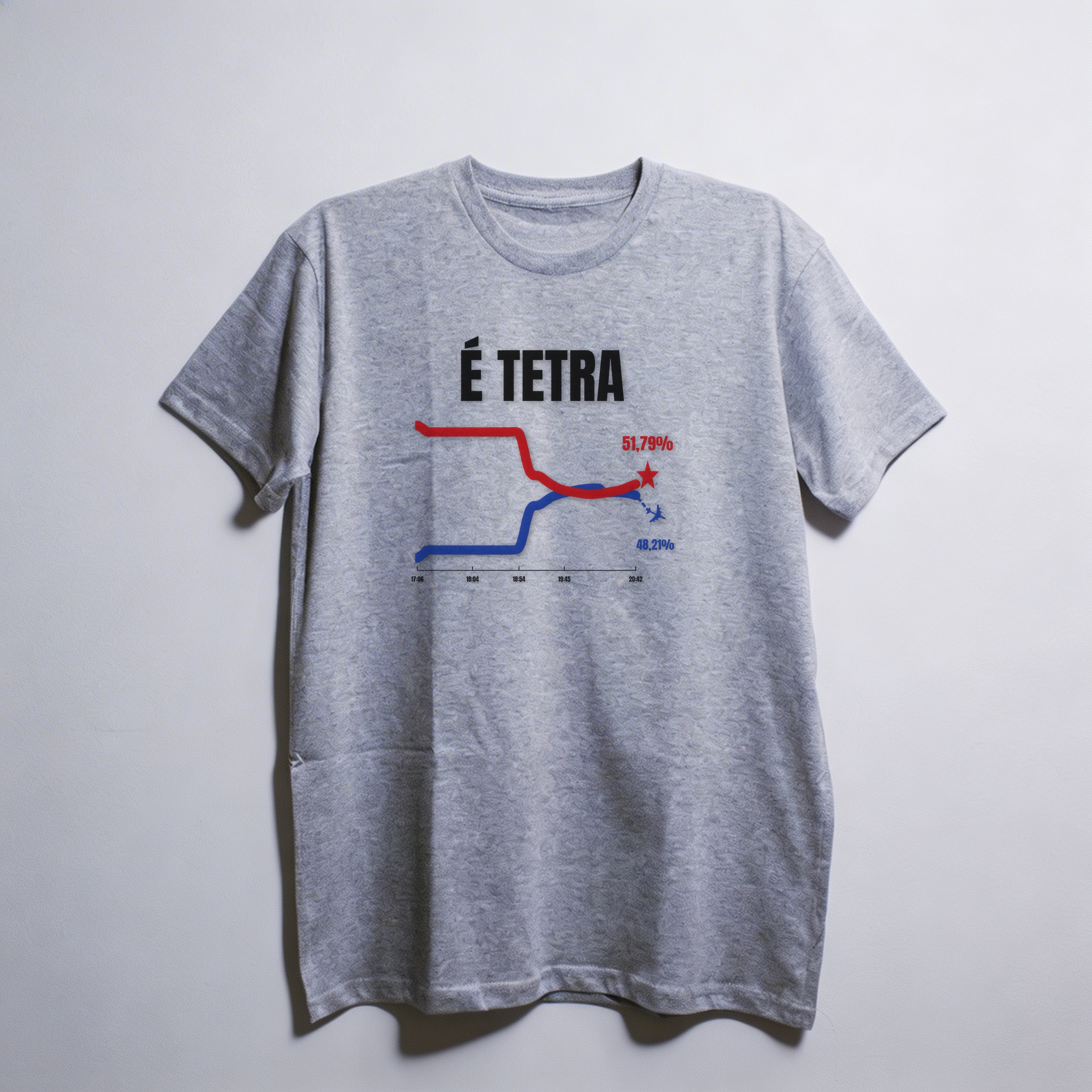 Camiseta_oversized_cinza_claro_que_isso_camarada_-_E_TETRA | É TETRA