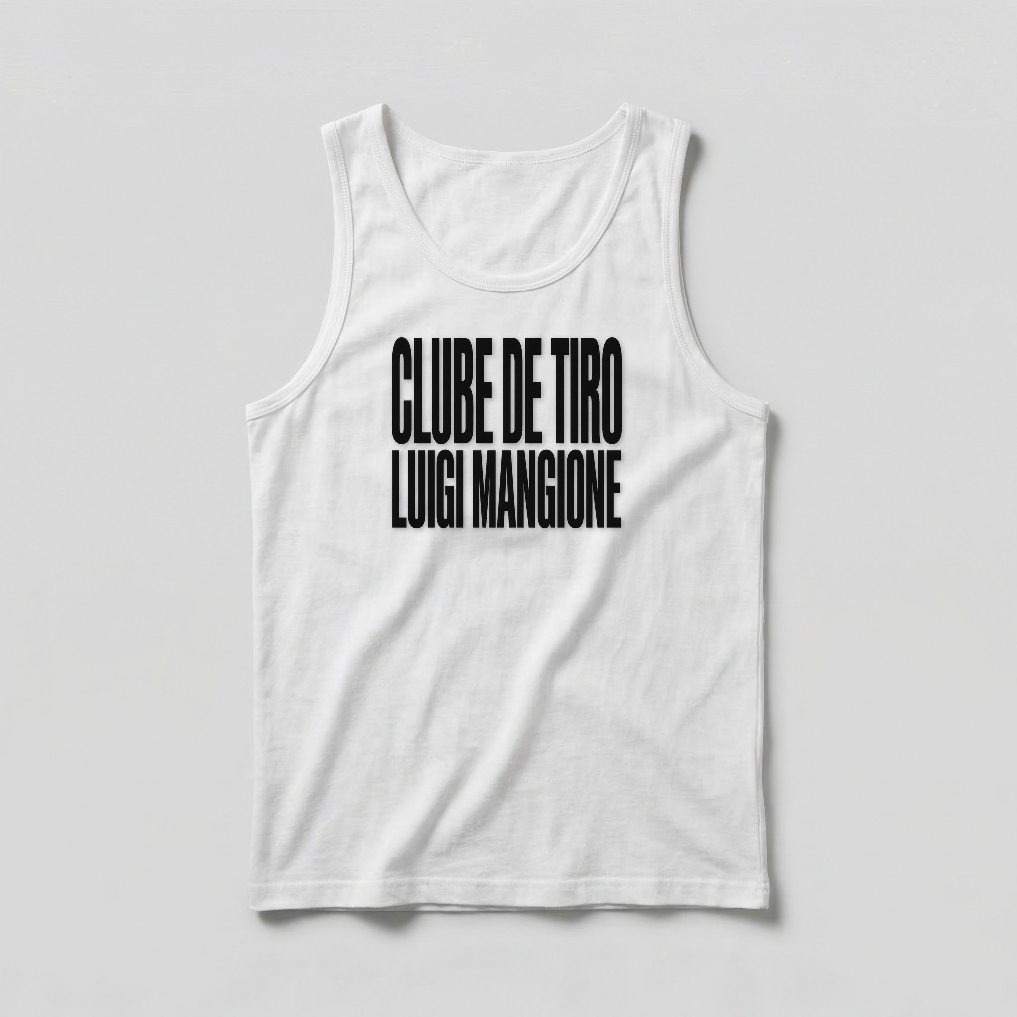 Camiseta_regata_branco_que_isso_camarada_-_Clube_de_Tiro_Luigi_Mangione_-_Tipografia | Clube de Tiro Luigi Mangione - Tipografia