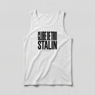Camiseta_regata_branco_que_isso_camarada_-_Clube_de_Tiro_Stalin_-_Tipografia | Clube de Tiro Stalin - Tipografia