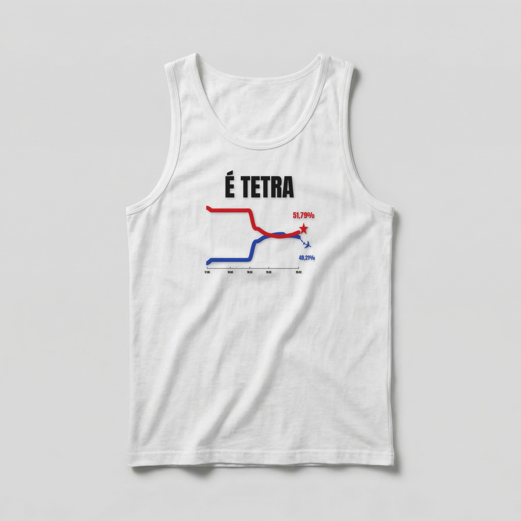 Camiseta_regata_branco_que_isso_camarada_-_E_TETRA | É TETRA